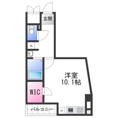 新深江駅 徒歩5分 10階の物件間取画像